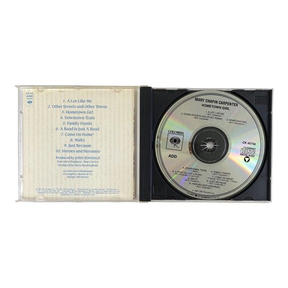 Mary-Chapin Carpenter: Hometown Girl (CD, 1989 CBS Records) Folk, Country - Picture 3 of 4
